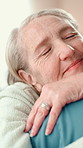 Hugging, support and nurse with senior woman in nursing home with congratulations for good news. Happy, checkup and caregiver embracing elderly female patient for care, bonding or comfort in house.