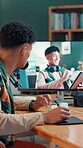 Computer, content creation and video editing with software, hands and online on website or creative. Media production, influencer and person with tech for process, screen and consistency for vlog