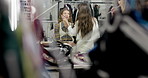 Women, makeup artist and makeover for model, studio and preparing for photoshoot, glow and cosmetics. Production, agency and stylist with brush for set, behind the scenes and people with equipment