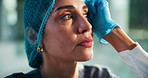 Mature, woman and doctor with burnout, thinking of patient loss with mistake, error or bad outcome. Fail, fatigue or upset face with healthcare challenge, professional crisis or physician at hospital