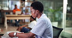 University student, book or man with writing in library for essay research, study notes or knowledge. Education, gen z and person at college for exam preparation, thesis citation or learning for test