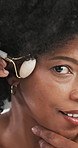 Skincare, face roller and black woman with beauty, natural and lymphatic drainage treatment. Portrait, dermatology and African female person with cosmetic tool for routine of facial blood circulation