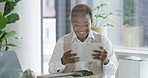 Researching helpful ideas that could be implemented into her business