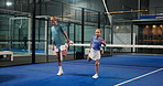 Stretching, athlete and children with routine, active and preparing for match, practice and fitness. Court, tennis player and workout for sport, growth and development of kids, healthy or wellness
