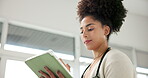Woman, doctor and reading on tablet in hospital for research, medical results and Telehealth. Below, person and thinking with digital for schedule, patient records and information for treatment plan
