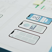 Software Development Ui Draft Sample Wireframes, phone and illustration with documents for software ...
