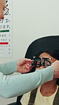 Glasses, optometrist and girl in office, help and wellness with frames, sight and healthcare. Corrective lens, optician and child with eyewear, clear vision and test with spectacles and prescription