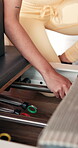 Pilates, springs and reformer machine with hands of woman for fitness, workout equipment and prep. Getting ready, wellness and alignment adjustment with person for mobility, class and exercise