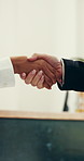 Handshake, welcome and meeting with people in hotel for hospitality, support and receptionist agreement. Team, accommodation partnership and shaking hands with employees in lobby for concierge