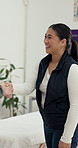 Physiotherapist, woman and handshake with patient in consultation for welcome, hello or appointment. Healthcare, professional and shaking hands with client in meeting for physical therapy or greeting