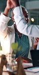 Happy, women and high five in office, night and excited for ad campaign success, applause and online. Marketing team, celebration and black people with smile for achievement, clapping or working late