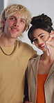 Happy couple, face or hug with keys in new home for buying property, purchase or moving in together. Portrait, man and woman with smile, embrace or access for house ownership, mortgage rent or lease