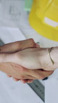 Architecture, blueprint or handshake in office for deal, urban planning or remodeling proposal success. Teamwork, partnership or people shaking hands for property development job, agreement or above
