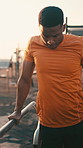 Man, bars and dips for triceps at park with exercise, balance and strength training in summer. Person, workout and fitness benefits for body builder, calisthenics or outdoor with equipment in city
