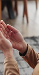 Islam, woman or praying with hands for dua worship, faith or spiritual connection to allah in home. Muslim, female person or blessing with islamic belief, holy religion or praise god for forgiveness