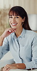 Smile, professional and face of businesswoman in office with confidence for finance career. Happy, job opportunity and portrait of mature female financial advisor with pride for company about us.