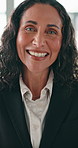 Face, happy and businesswoman in office with pride, accounting experience and career development. Mature person, smile and accountant in firm with growth, financial job and confidence for about us.