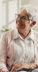 Smile, senior and woman talking to therapist for mental health, support and retirement. Speaking, counseling and advice for elderly person, psychology or feedback for wellness assessment in office