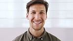 Face, business and man in office, smile and confident financial consultant with ambition. Portrait, happy person and wealth advisor, about us and professional worker in company in New Zealand