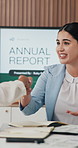 Woman, handshake and happy with interview at office for hiring, agreement or success at insurance company. People, HR manager and shaking hands for welcome, smile or thanks for onboarding at agency