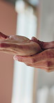 Construction, hands and worker with wrist pain massage for carpal tunnel, tension or work accident. Engineer closeup, person and joint strain on site from manual labor, injury on duty or inflammation