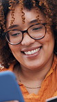 Happy woman, phone and credit card in home for ecommerce, transaction or discount sale in lounge. Person, smartphone and smile with fintech, mobile app or easy payment for online shopping in house