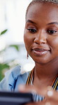 Home, black woman or credit card for online shopping, payment or internet banking with investment. Debit, digital money or happy person in house with savings, budget or discount sale with transaction