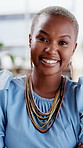 Laugh, crossed arms and face of black woman in office with confidence for creative career at startup. Happy, professional and portrait of African female copywriter with pride for job opportunity.