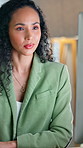 Proofreading, online and woman with computer in business, story or creative for magazine publication. Newsroom, editor and happy person with tech for article, review and typing project on website