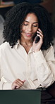 Tablet, phone call and businesswoman in office with communication, networking or finance conversation. Digital technology, cellphone and female financial manager on mobile discussion in workplace.