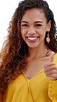 Thumbs up, face or woman in office with smile, good news or positive feedback for approval. Happy, portrait or employee in workplace with emoji hand gesture, winner or achievement in yes icon.