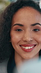 Investor, smile and woman in office, reading for investment deal and career ambition. Person, employee and corporate professional in workplace, happiness and financial planning for profit growth