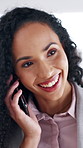 Phone call, lawyer and woman in office, smile and digital app for communication, compliance and contact. Person, employee and attorney in workplace, negotiation for legal case and planning for deal