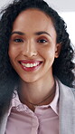 Face, businesswoman and confident in office with smile, experience and pride for financial agency. Happy, female person and accountant in firm with about us, entrepreneurship and career development.