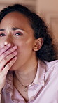 Yawn, tired and business woman in office, proposal deadline and planning forecast model at night. Fatigue, overtime and sleepy financial advisor waiting for investment feedback, exhausted and bored 