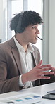 Call center, help or man in office with headset, contact us or investment advice in crm service. Feedback, tech or finance consultant in agency with mic, online banking or assistance in loan support.