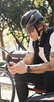 Outdoor, online and delivery man with smartphone, scroll or searching for directions on digital map. Reading, message and person with mobile app for order update, texting and check location with tech