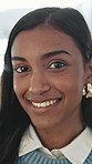 Face, business and woman with smile in office for career pride, about us and real estate. Portrait, closeup and female person with ambition for auction, realtor experience and property development
