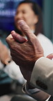 Applause, meeting and hands of business people in office for celebration, account profit and success. Portfolio bonus, funding approval and promotion with employees in agency for team congratulations