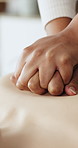 First aid, hands and employee with mannequin for cpr training for safety compliance in office. Medical demonstration, healthcare and person with emergency rescue technique for cardiac arrest.