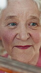 Memories, nostalgia and window with senior woman in retirement home for reflection or thinking. Contemplation, remember and wondering with thoughtful old person in apartment for ideas or wellness