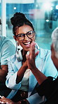 Creative, high five and people in office, celebration for news report publication and smile. Group, happy employees and journalist in workplace, meeting for achievement and gesture for article review