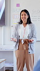 Teacher, education and woman in classroom, presentation and lesson for development, knowledge and study. Mature person, employee or professional in school, discussion and academy for information