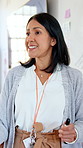 Teaching, education and woman in classroom, talking and lesson for development, knowledge and study. Mature person, teacher or employee in school, discussion and growth for innovation or presentation