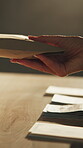 Exchange, bills and payment with cash and hands for money laundering, crime and bribery payout. Interest rate, corruption and cashback fraud with person for profit, settlement deal and notes