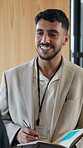 Businessman, discussion and networking at convention with advice, career growth tips or trade show. People, conversation or notebook in conference event with expo feedback, seminar or workshop review