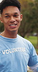 Charity, community and talking with volunteer man outdoor for activism, outreach or planning. Conversation, meeting and social responsibility with activist team in park together for ngo project