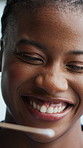 Black woman, nurse or cleaning with swab for sample, medical investigation or DNA in hospital. Female person, healthcare worker or extraction with cotton bud for saliva exam or test results in clinic