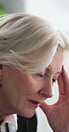Mature, woman and lawyer with headache in office for mistake, lost case or bad testimony. Frustrated, female person or attorney with migraine, worry or concern for difficult tasks or legal challenges