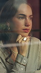 Businesswoman, thinking and serious with laptop in office, copywriter or research for article on web. Creative, copywriting and person with tech for blog post, email marketing and ideas for campaign